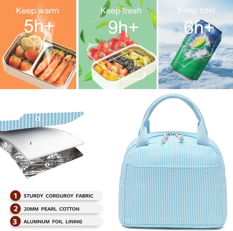 BLUBOON Lunch Box for Women Cute Lunch Bag Reusable Insulated Lunch Bags Large Capacity Lunchbox Cooler for Work Picnic or Travel - Image 4